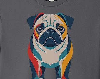 Pug Color Block T-Shirt - Dog Shirt Sweatshirt Hoodie Taco Dog