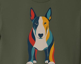 Bull Terrier Color Block T-Shirt - Dog Shirt Sweatshirt Hoodie Taco Dog