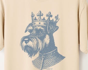 Schnauzer Comfort Colors Shirt, King Schnauzer, Vintage Dog Shirt, Crown Schnauzer T-shirt, Dog Mom, Dog Dad, Dog Shirt, Funny Dog TShirt