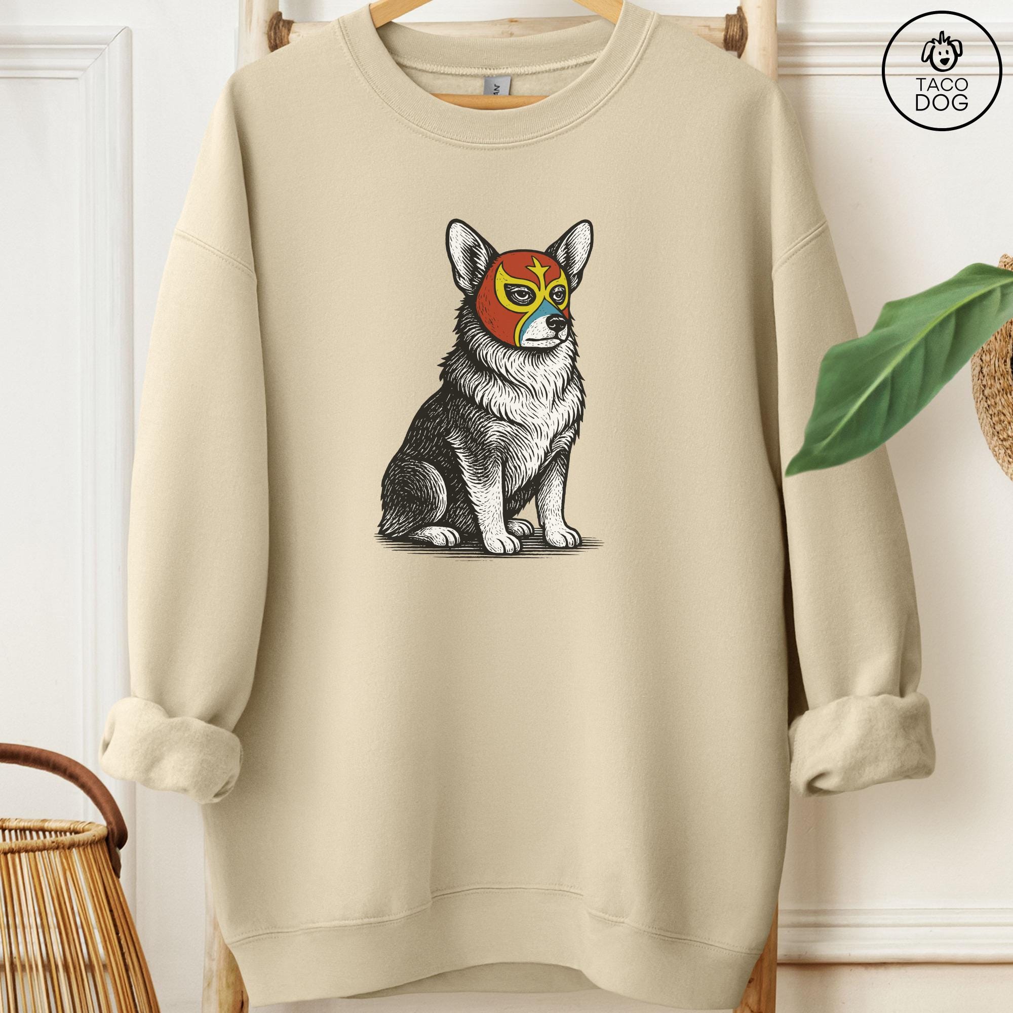 Corgi Luchador Shirt: Funny Lucha Libre Dog Tee, Sweatshirt or
