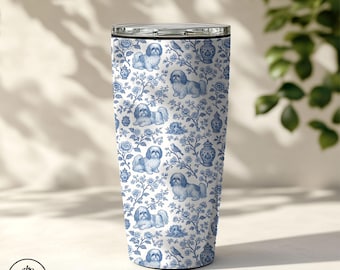Shih Tzu, Regalo de Shih Tzu, Mamá Shih Tzu, Papá Shih Tzu, Taza de Viaje Shih Tzu, Taza de Café Schnauzer, Taza de Viaje, Toile, Chinoiserie