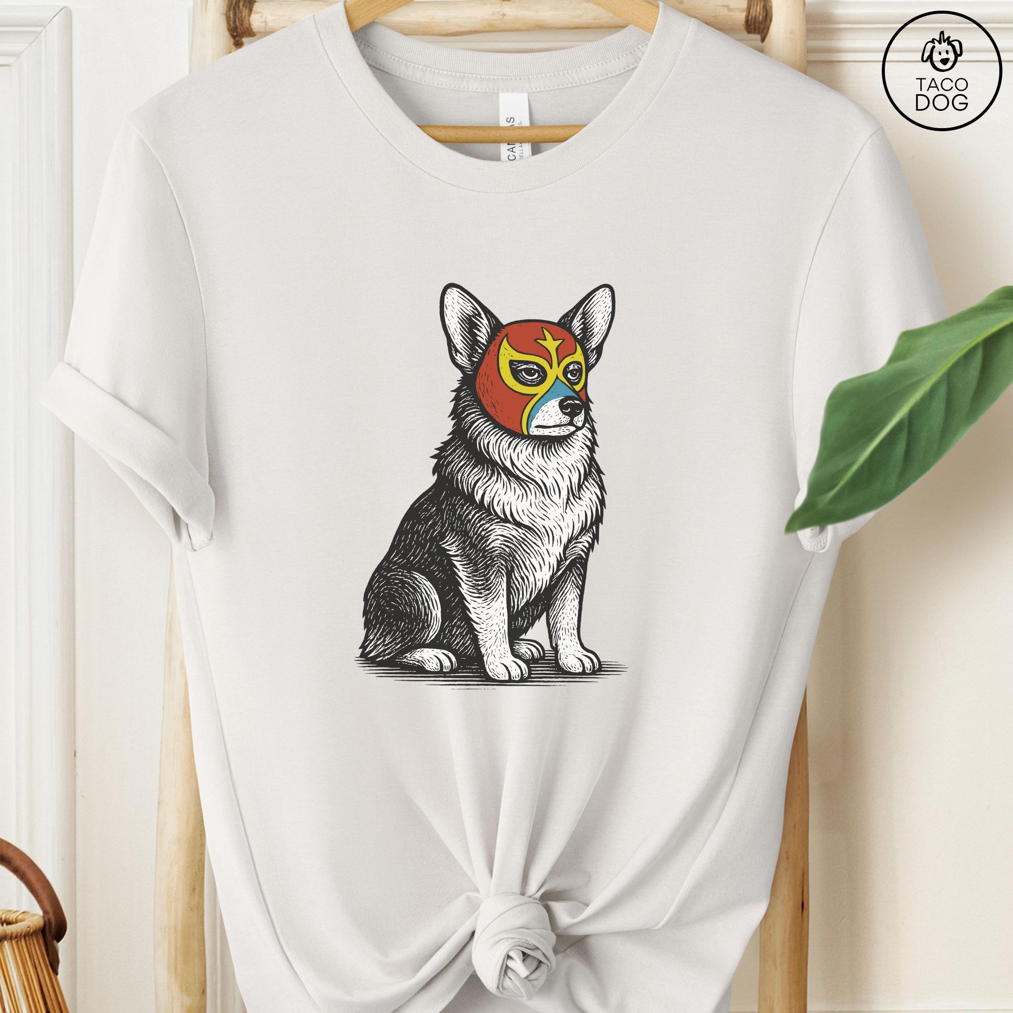 Corgi Luchador Shirt: Funny Lucha Libre Dog Tee, Sweatshirt or