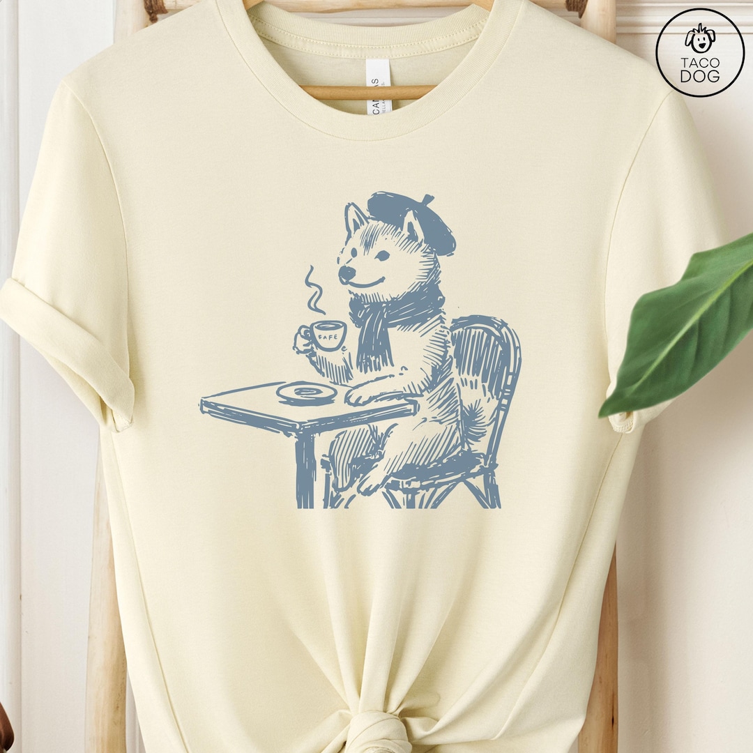 Shiba Inu Paris, Vintage Dog Shirt, Funny Tshirt, Funny Dog Shirt