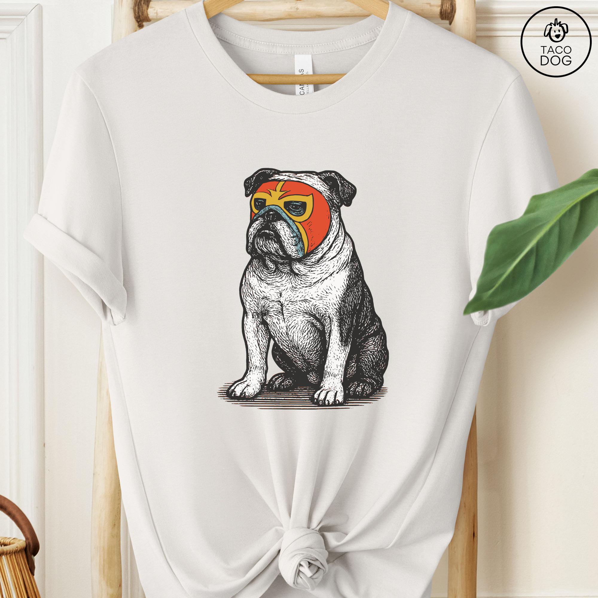 English Bulldog Luchador Dog Shirt: Funny Wrestling Tee Sweatshirt