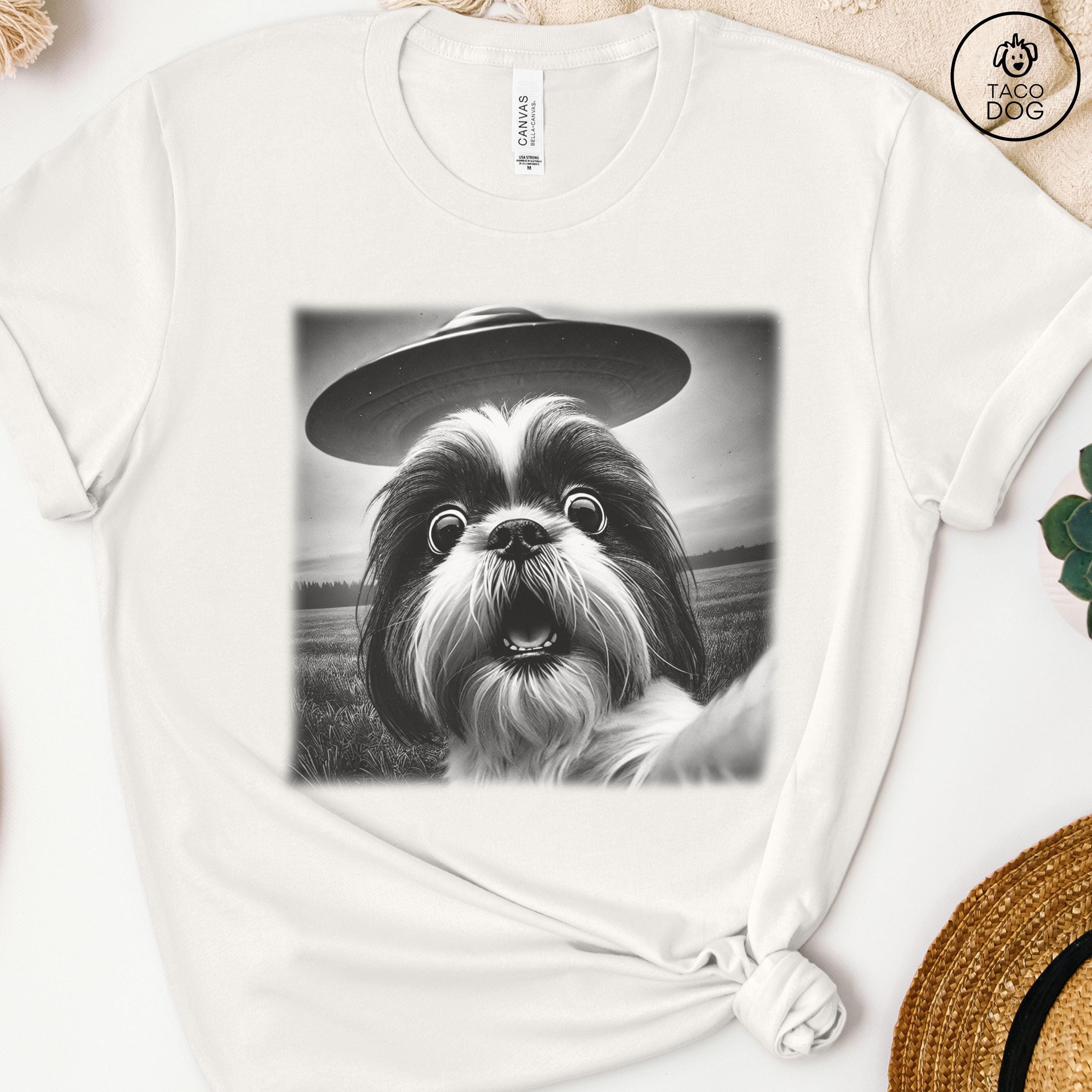 Shih Tzu, Shih Tzu Shirt, UFO Selfie, Funny Dog T-shirt, Vintage