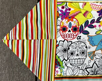 Colorful Day of the Dead Table Runner or Candlemat