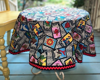 Loteria Round tablecloth with FREE Banner