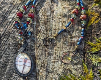 Handmade Artisan Dragonfly Necklace