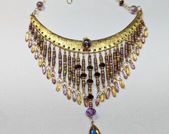 Boho Fringe Bib Necklace