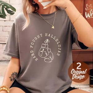 Hard Fought Hallelujah Png, Christian Shirt PNG, Christian SVG, Retro Sublimation Design Download, Trendy Shirt Design, Bible Verse Svg Png