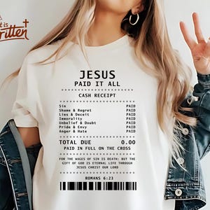 Jesus Paid It All Png, Christian Shirt Designs Png, Sublimation Worship Designs Direct to Film Christian Png, Jesus Loves me Png Wall art