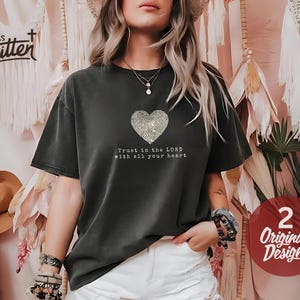 Trust In The Lord With All Your Heart Svg Png Christian Shirt design, Jesus Png, Bible Verse, Faith svg, Digital Download,Sublimation Design