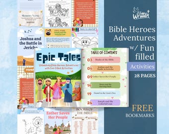 Bibelhjältars äventyr: Roliga kristna aktiviteter, söndagsskola (PDF utskrivbar)
