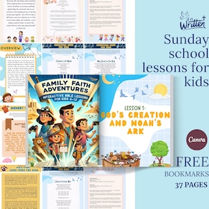 Faith Bible worksheets Sunday School Lessons for Kids Printable Christian lessons for kids ministry Homeschool Bible lessons for children