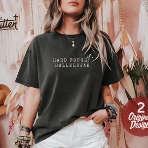 Christian Svg PNG, Christian SVG, Modern Christian, Trendy Shirt, Hard Fought Hallelujah Svg, Bible Verse Svg, Jesus Svg, digital download