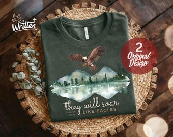 Isaías 40:31 Versículo bíblico PNG SVG / Diseño de camiseta de águila cristiana / Camiseta de acuarela con escrituras, gráfico, regalo de fe, Jesús, PNG Svg
