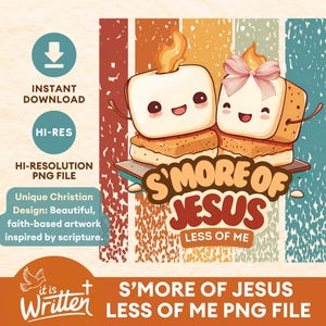 Christian Smore of Jesus PNG, Retro Faith Design (Digital Download)