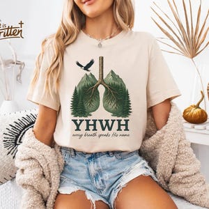 YHWH Lungs Christian Shirt Every Breath Speak His Name T-Shirt Faith Apparel Shirt YHWH Lungs Shirts Christian Shirts Faith Tee 2 Png Design