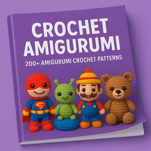 200+ Cartoon Amigurumi Crochet Patterns – Superheroes, Princesses, Animals & TV Characters | Beginner Friendly PDF Bundle