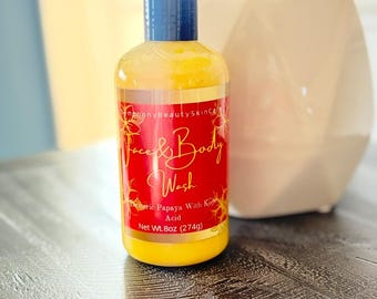 Turmeric Papaya Kojic Acid Face & Body Wash – Brightening Cleanser