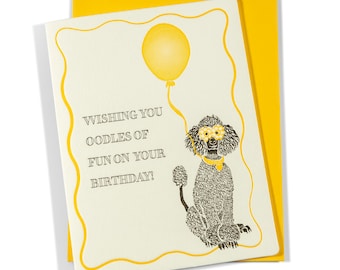 Birthday Poodle | Birthday | Letterpress Greeting Card