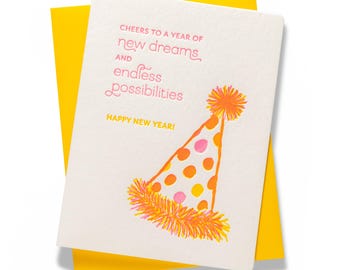 New Dreams New Year | Holiday/New Year | Letterpress Greeting Card