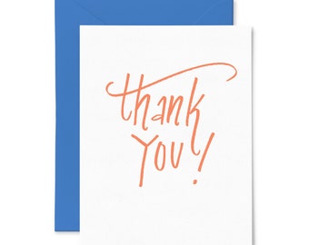Thank You Orange | Thank You | Letterpress Greeting Card
