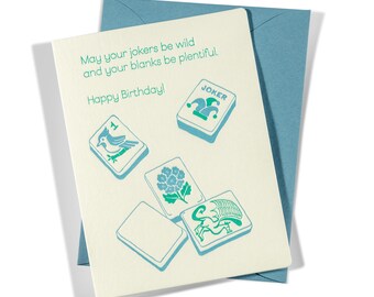 Jokers Lucky Blanks Plentiful | Birthday | Letterpress Greeting Card