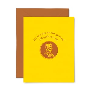Penny chanceux | Carte de voeux typographique