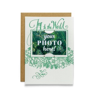 Joy to the World / Tarjetas navideñas con fotos hechas a mano / Juego de 8