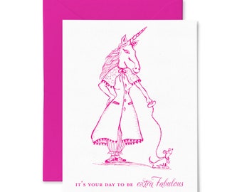 Fab Einhorn | Geburtstag | Letterpress Grußkarte