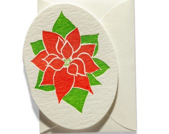Tarjeta de acompañamiento mini tipográfica / Flor de Pascua