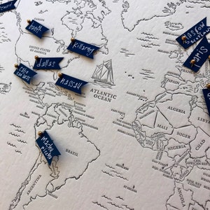 World Travel Map Letterpress image 2