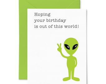 Alien | Birthday | Letterpress Greeting Card