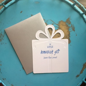 Die Cut | Present Hanukkah - Letterpress Die Cut Card