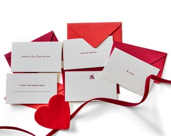 Emoticards | Love Notes Set | Letterpress