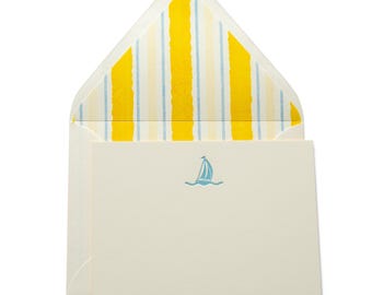 Fancy Pants Notecards Set | Sailboat