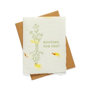 Enraizando para usted / Tarjeta de semillas / Tarjeta de felicitación Letterpress