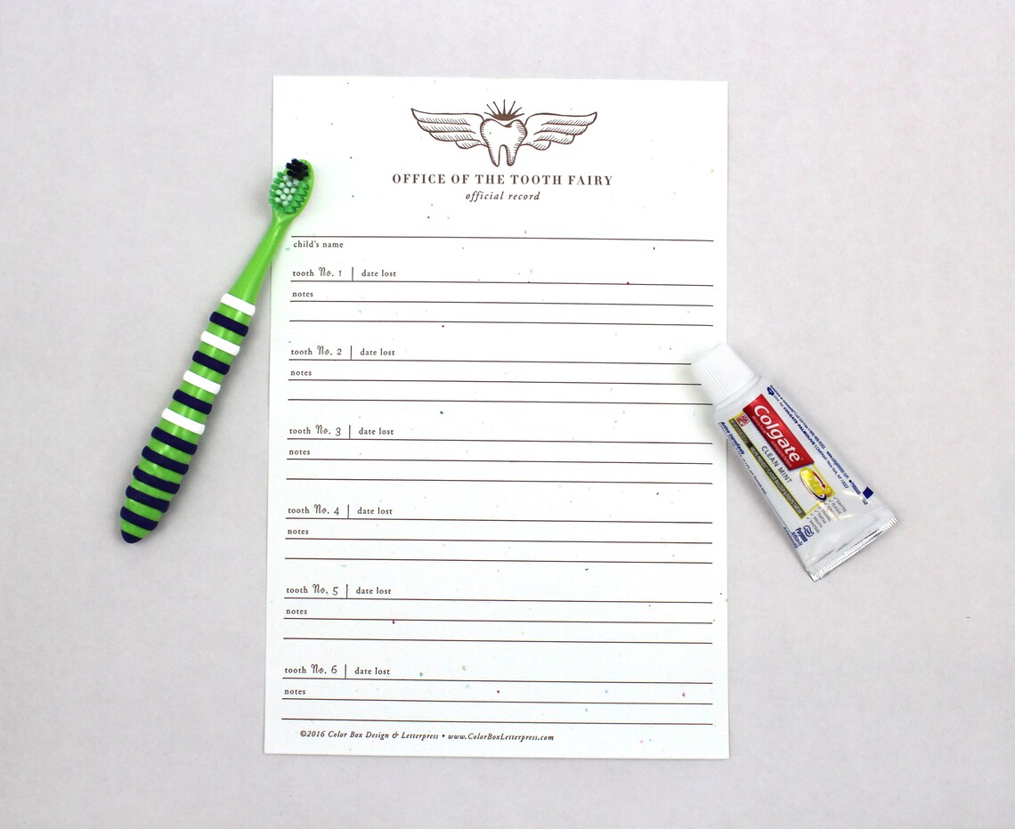 Kid Kit Letterpress Tooth Fairy - Etsy