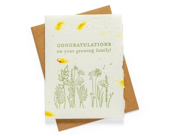 Growing Family | Seed Card | Letterpress Greeting Card