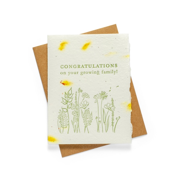 Growing Family | Seed Card | Letterpress Greeting Card