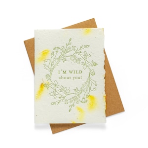 Wild About You | Seed Card | Letterpress Greeting Card