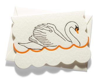 Tarjeta de presentación mini tipográfica / Cisne