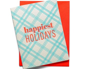 Plaid des Fêtes | Fêtes/Noël | Carte de voeux typographique