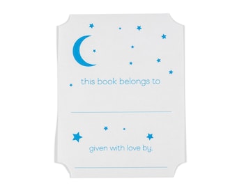 Bookplates | Stars and Moon | Set of 4