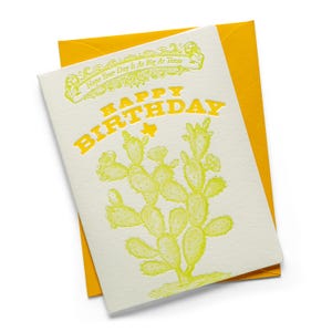 Kaktus | Geburtstag | Letterpress Grußkarte