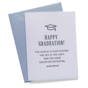 Bonne remise des diplômes | Remise des diplômes | Carte de voeux typographique
