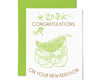 New Addition | Baby | Letterpress Greeting Card