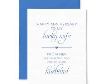 Lucky Wife Anniversary | Love/Anniversary | Letterpress Greeting Card