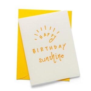 Alles Gute zum Geburtstag Sonnenschein | Geburtstag | Letterpress Grußkarte